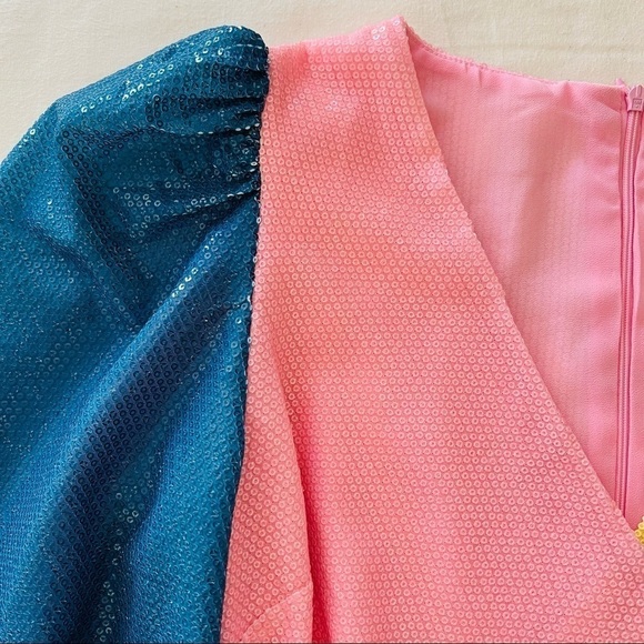 Olivia Rubin Amber Dress in Colorblock Sequins - Picture 7 of 16